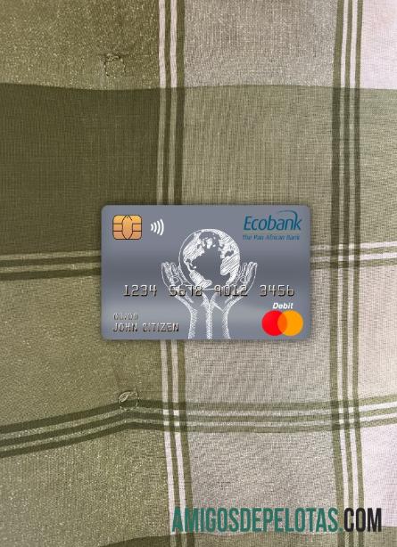 Congo Ecobank Bank Master Cartão de Débito Photolook Frente baixar para verificação